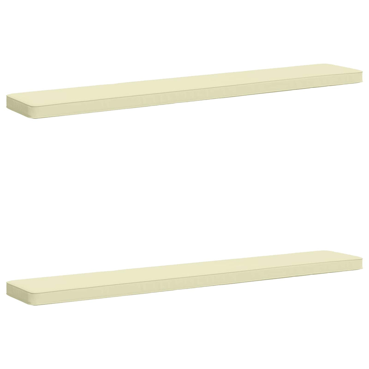 Vidaxl 2-delige bankkussens vught 2 pcs 100% polyester crèmekleurig