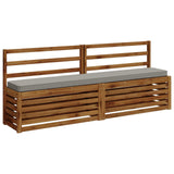 Vidaxl 1-delig bankkussen vught 100% polyester grijs 180 x 30 x 5 cm
