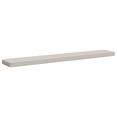 Vidaxl 1-delig bankkussen vught 100% polyester wit 200 x 30 x 5 cm