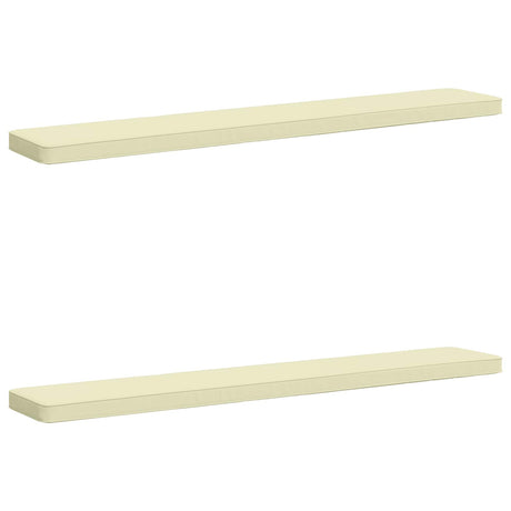 Vidaxl 2-delige bankkussens vught 2 pcs 100% polyester crèmekleurig