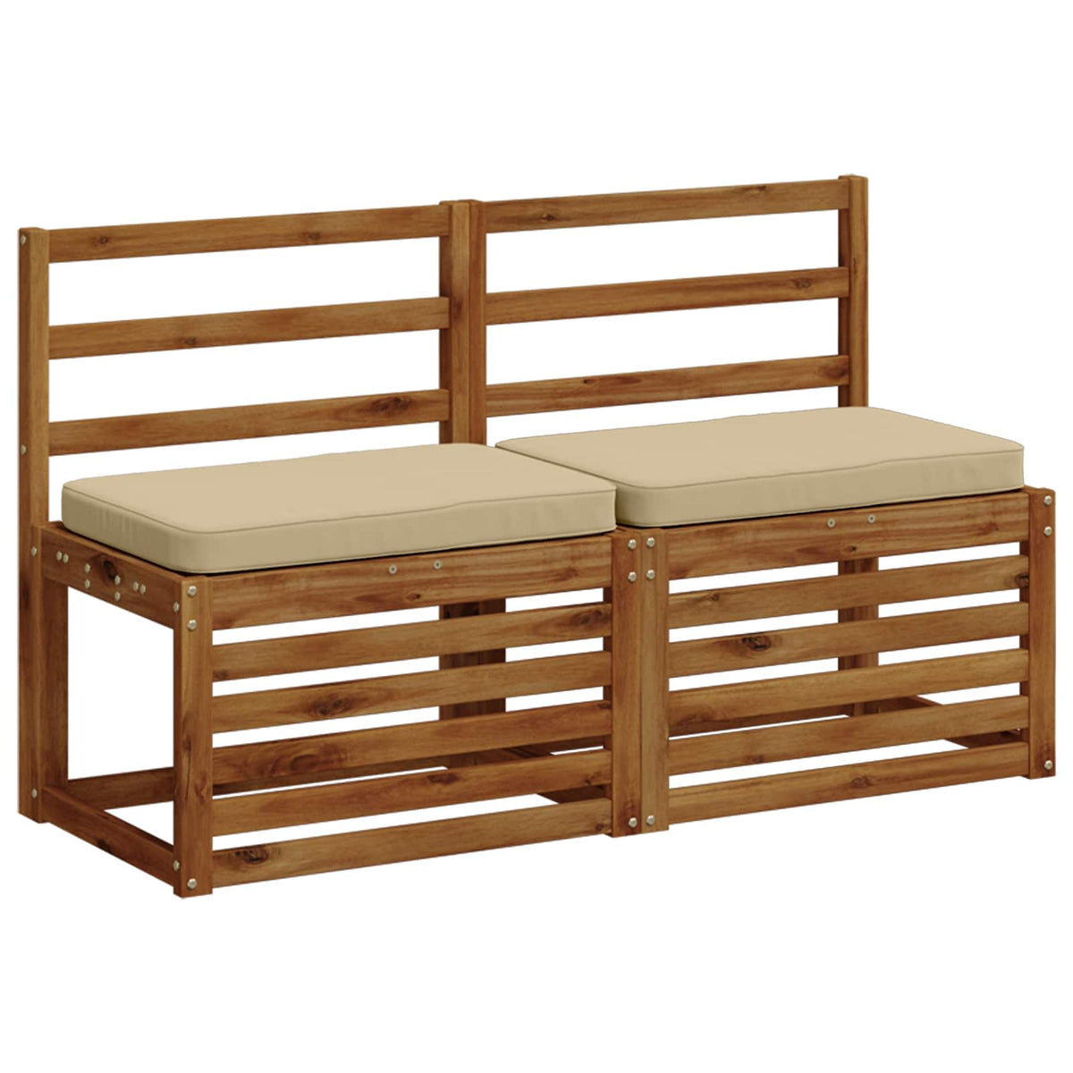 Vidaxl 2-delige bankkussens vught 2 pcs 100% polyester beige