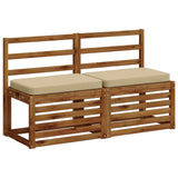 Vidaxl 2-delige bankkussens vught 2 pcs 100% polyester beige