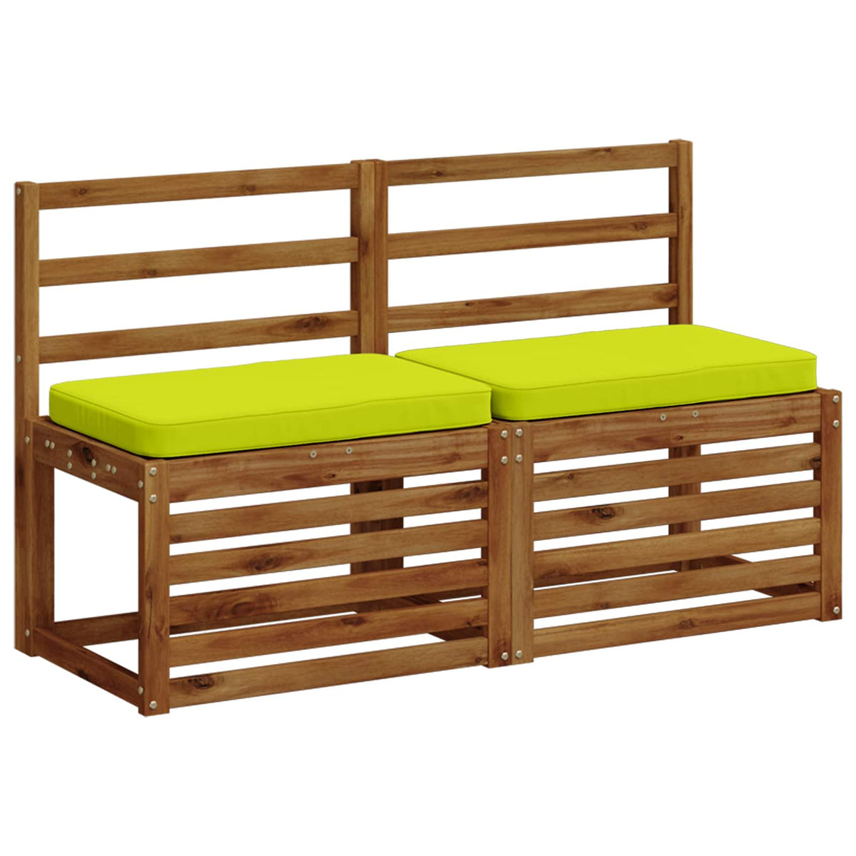 Vidaxl 2-delige bankkussens vught 2 pcs 100% polyester helder groen