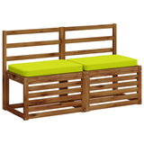 Vidaxl 2-delige bankkussens vught 2 pcs 100% polyester helder groen