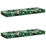 Vidaxl 2-delige bankkussens vught 2 pcs 100% polyester bladpatroon