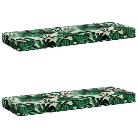 Vidaxl 2-delige bankkussens vught 2 pcs 100% polyester bladpatroon