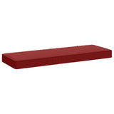 Vidaxl 1-delig bankkussen vught 100% polyester wijnrood 80 x 40 x 5 cm