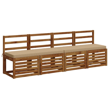 Vidaxl 2-delige bankkussens vught 2 st 100% polyester zand