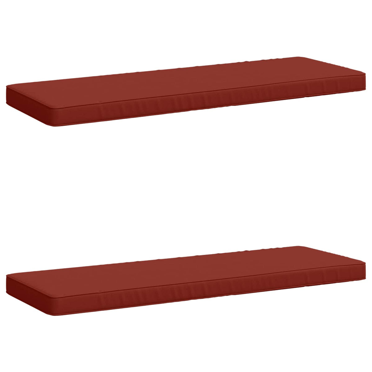Vidaxl 2-delige bankkussens vught 2 st 100% polyester rood