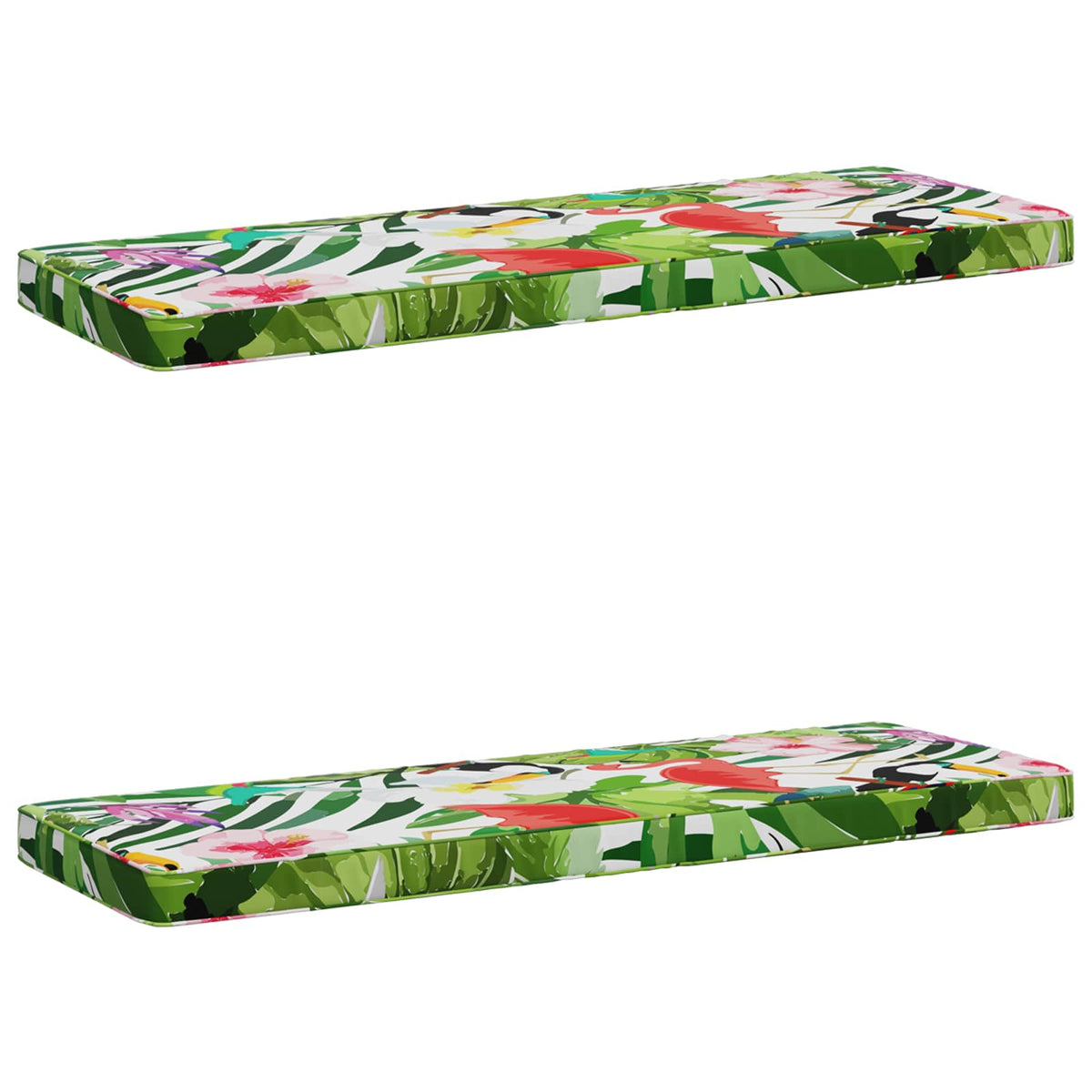 Vidaxl 2-delige bankkussens vught 2 st 100% polyester meerkleurig