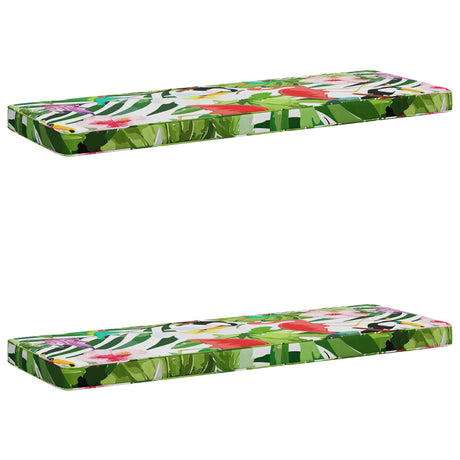Vidaxl 2-delige bankkussens vught 2 st 100% polyester meerkleurig