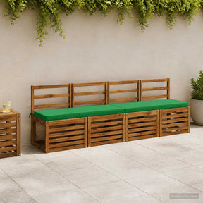 Vidaxl 1-delig bankkussen vught 100% polyester groen 110 x 40 x 5 cm