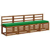 Vidaxl 1-delig bankkussen vught 100% polyester groen 110 x 40 x 5 cm