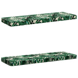 Vidaxl 2-delige bankkussens vught 2 st 100% polyester bladpatroon