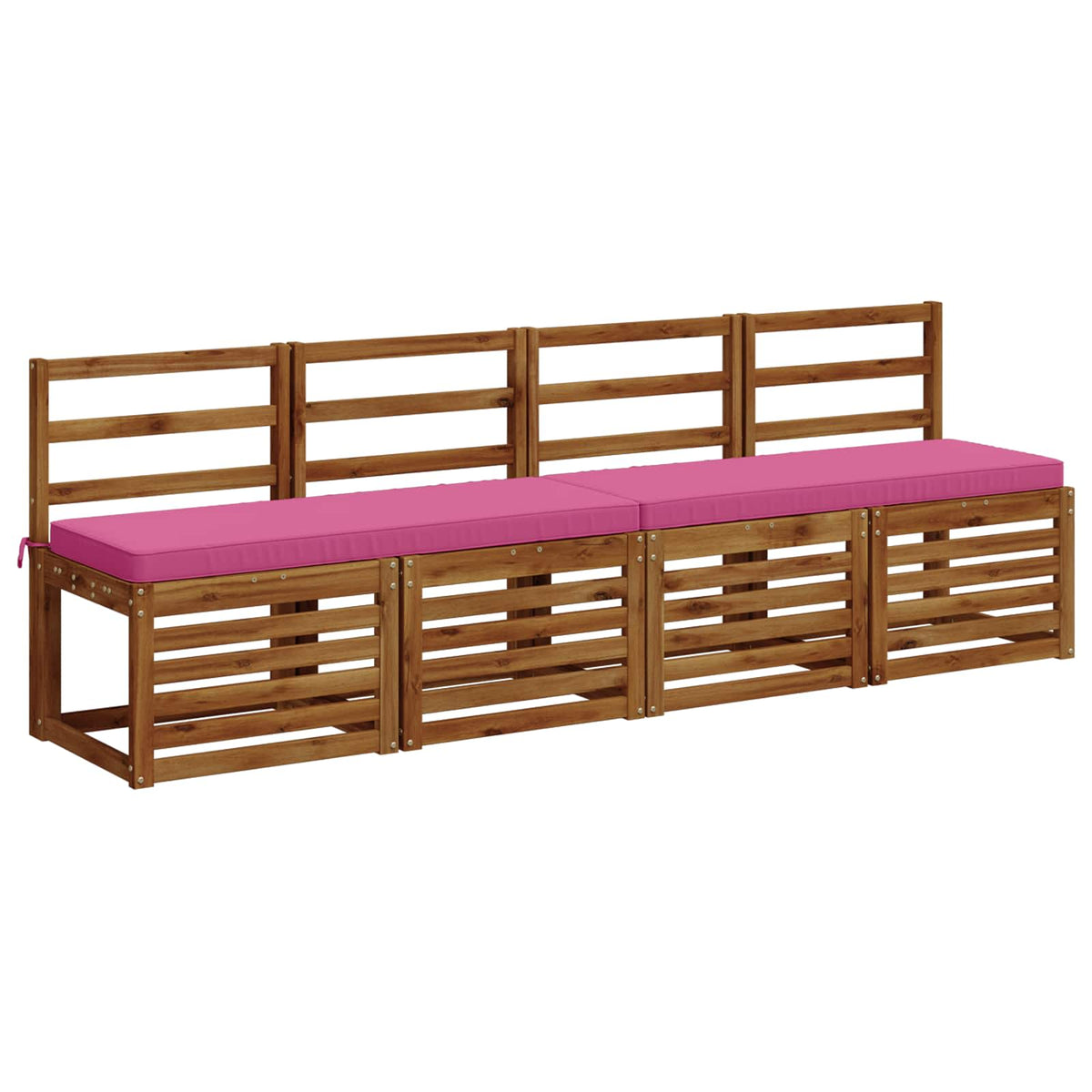 Vidaxl 2-delige bankkussens vught 2 st 100% polyester roze