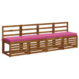 Vidaxl 2-delige bankkussens vught 2 st 100% polyester roze