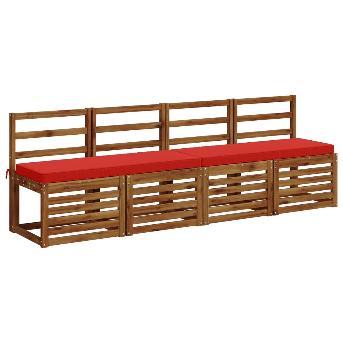 Vidaxl 2-delige bankkussens vught 2 st 100% polyester rood