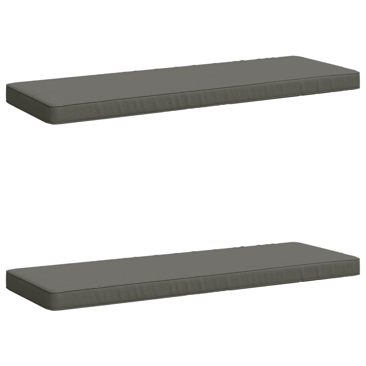 Vidaxl 2-delige bankkussens vught 2 st 100% polyester grijs