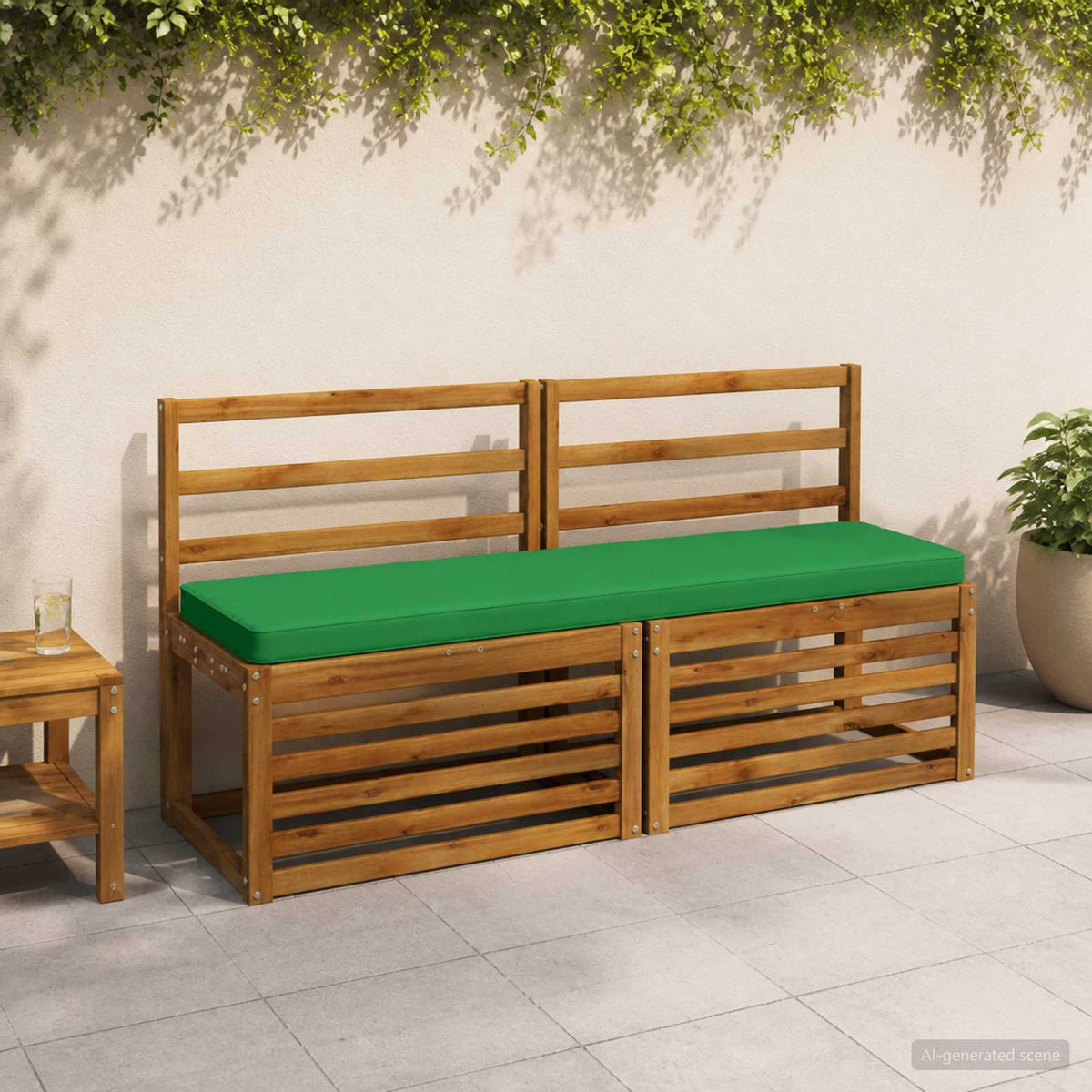 Vidaxl 1-delig bankkussen vught 100% polyester groen 160 x 40 x 5 cm