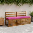 Vidaxl 1-delig bankkussen vught 100% polyester roze 140 x 40 x 5 cm