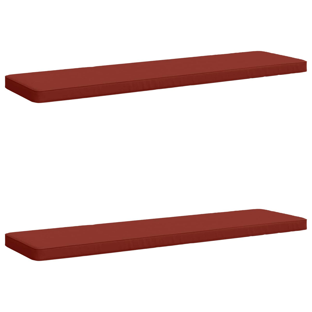 Vidaxl 2-delige bankkussens vught 2 st 100% polyester rood