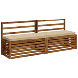 Vidaxl 2-delige bankkussens vught 2 st 100% polyester beige