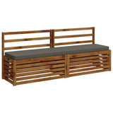 Vidaxl 1-delig bankkussen vught 100% polyester grijs 180 x 40 x 5 cm