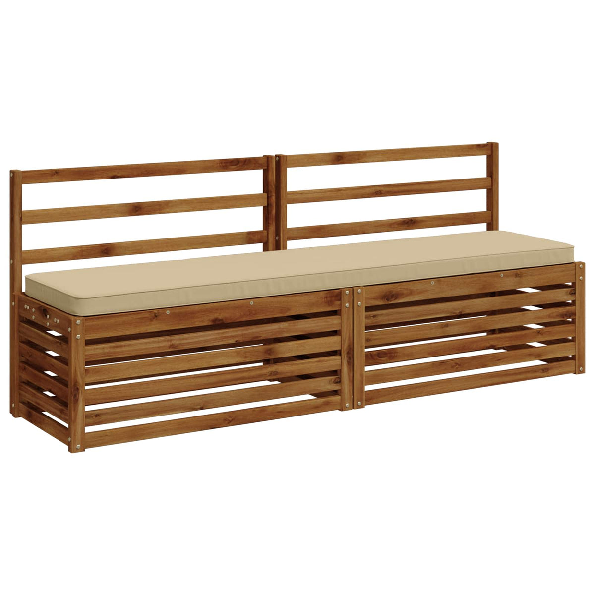 Vidaxl 1-delig bankkussen vught 100% polyester beige 180 x 40 x 5 cm