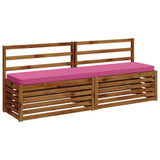 Vidaxl 2-delige bankkussens vught 2 st 100% polyester roze