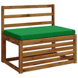 Vidaxl 1-delig bankkussen vught 100% polyester groen 60 x 50 x 5 cm