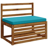 Vidaxl 1-delig bankkussen vught 100% polyester turquoise