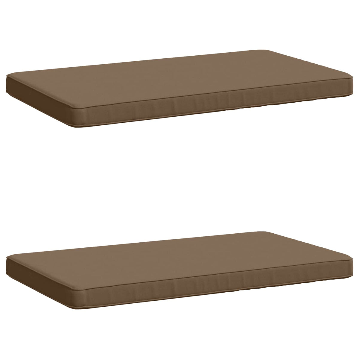 Vidaxl 2-delige bankkussens vught 2 st 100% polyester taupe