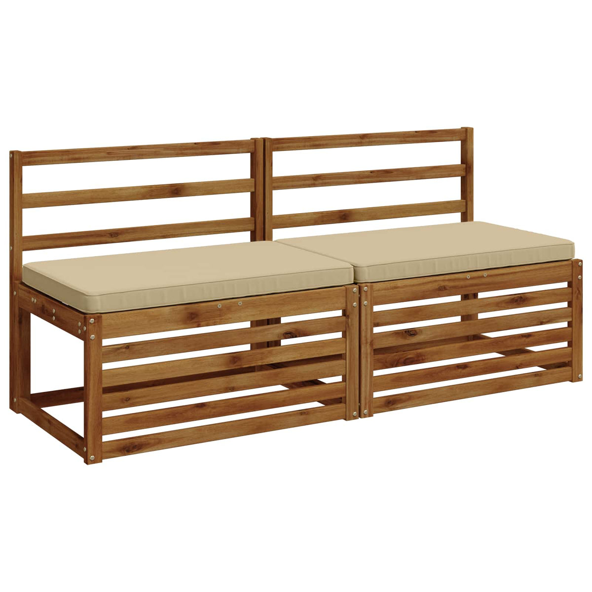 Vidaxl 2-delige bankkussens vught 2 st 100% polyester beige