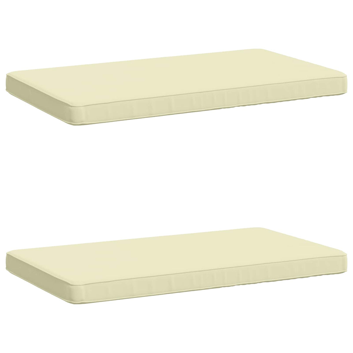 Vidaxl 2-delige bankkussens vught 2 st 100% polyester crèmekleurig