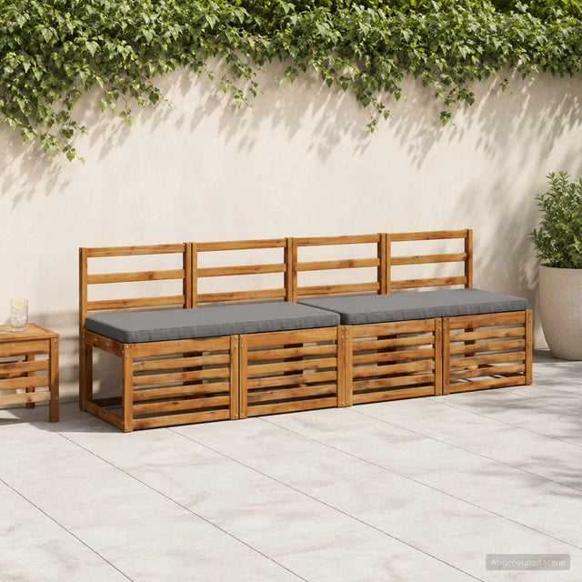 Vidaxl 1-delig bankkussen vught 100% polyester grijs 120 x 50 x 5 cm
