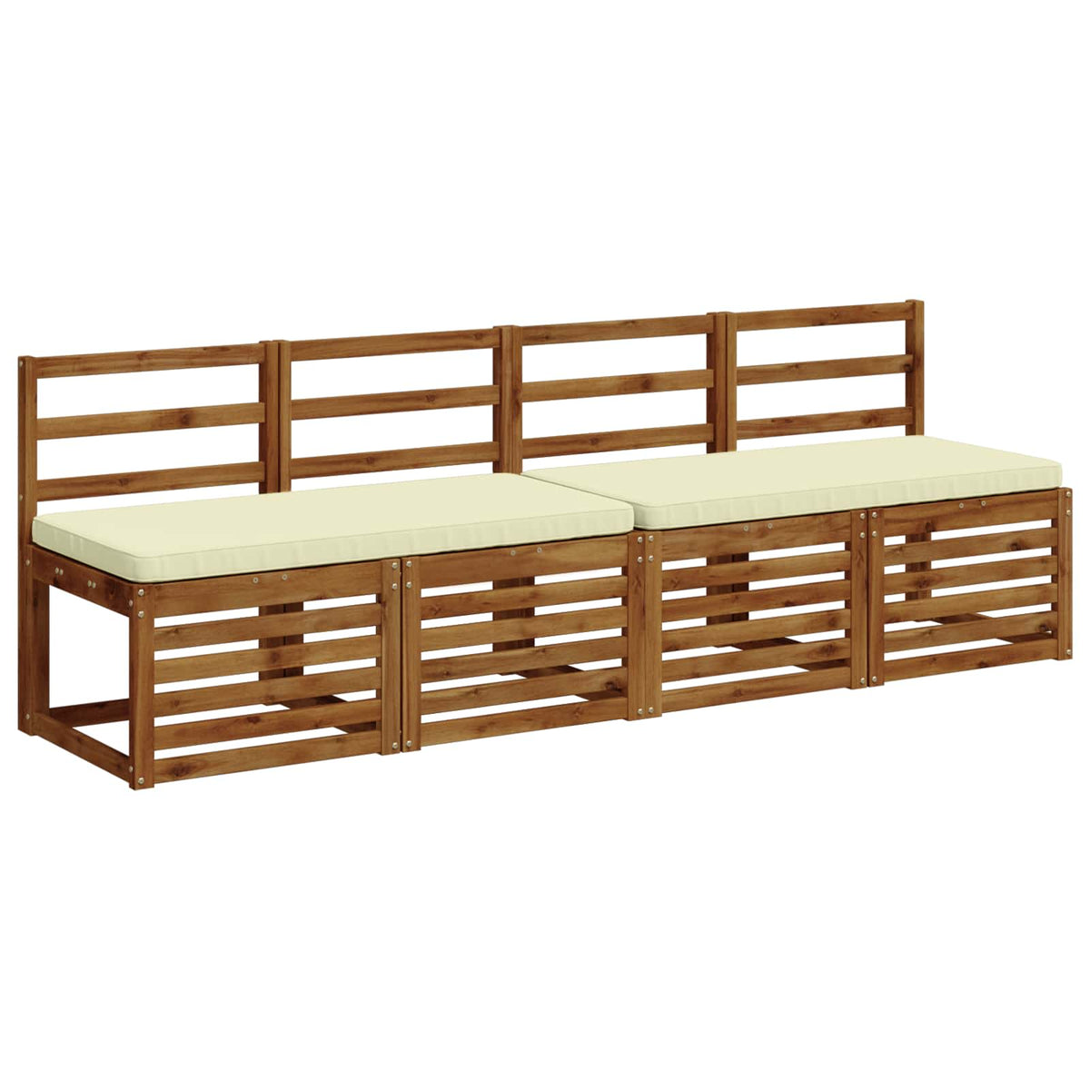 Vidaxl 2-delige bankkussens vught 2 st 100% polyester crèmekleurig