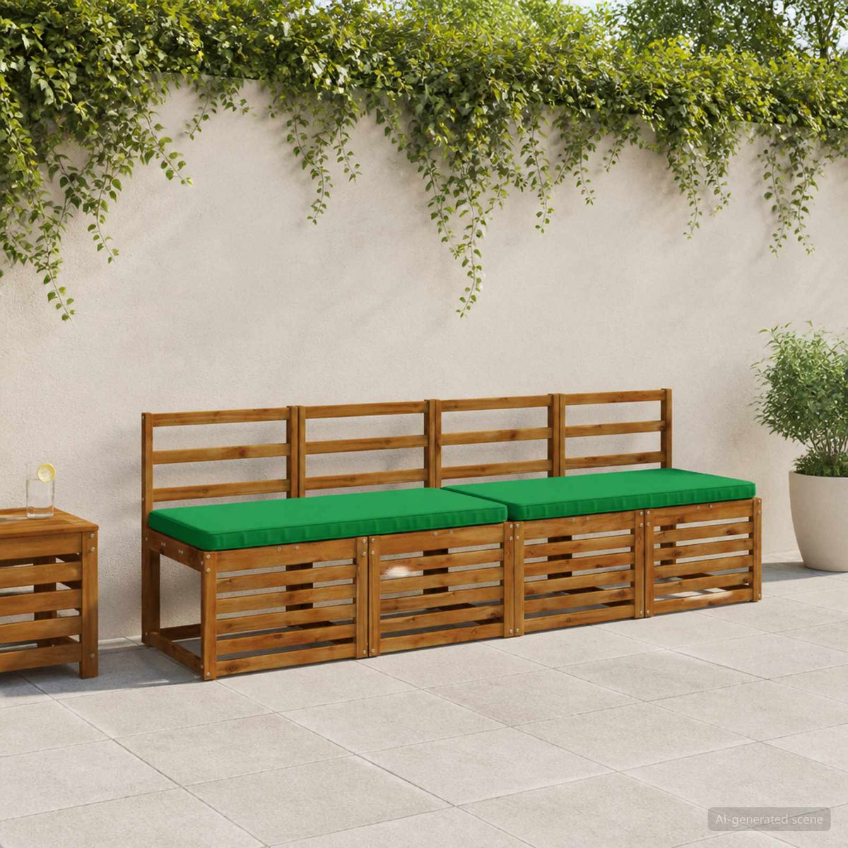 Vidaxl 1-delig bankkussen vught 100% polyester groen 100 x 50 x 5 cm