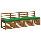 Vidaxl 2-delige bankkussens vught 2 st 100% polyester groen