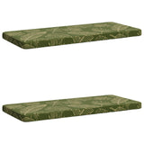 Vidaxl 2-delige bankkussens vught 2 st 100% polyester bladontwerp