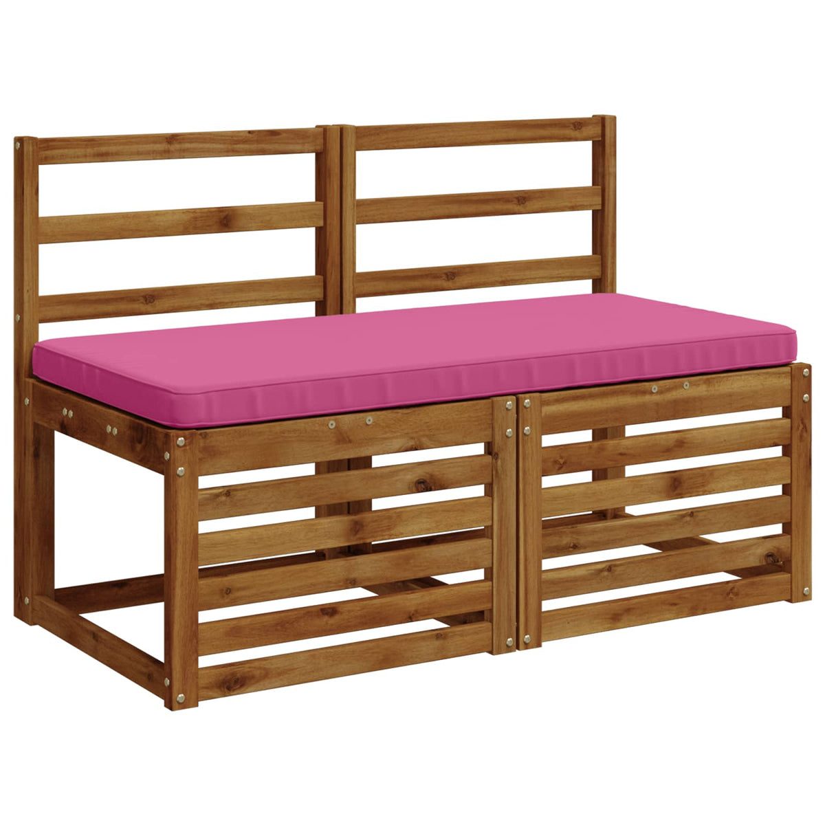 Vidaxl 1-delig bankkussen vught 100% polyester roze 100 x 50 x 5 cm