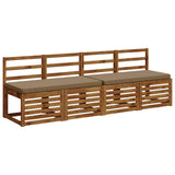 Vidaxl 2-delige bankkussens vught 2 st 100% polyester taupe