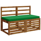 Vidaxl 1-delig bankkussen vught 100% polyester groen 110 x 50 x 5 cm