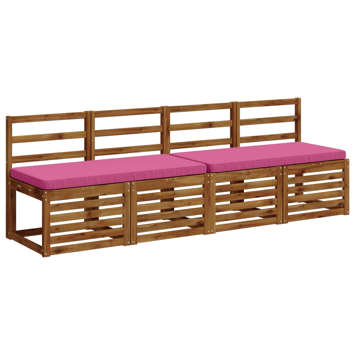Vidaxl 2-delige bankkussens vught 2 st 100% polyester roze