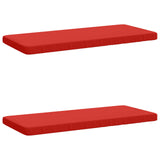 Vidaxl 2-delige bankkussens vught 2 st 100% polyester rood