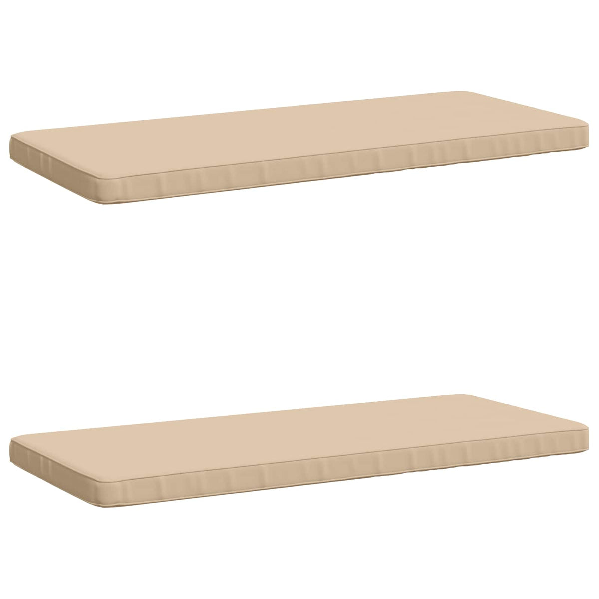Vidaxl 2-delige bankkussens vught 2 st 100% polyester crèmekleurig