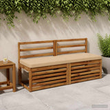 Vidaxl 1-delig bankkussen vught 100% polyester zand 140 x 50 x 5 cm