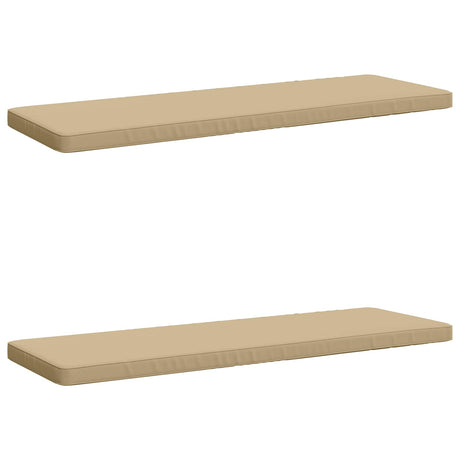 Vidaxl 2-delige bankkussens vught 2 st 100% polyester beige