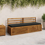 Vidaxl 1-delig bankkussen vught 100% polyester zwart 170 x 50 x 5 cm