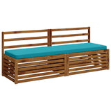 Vidaxl 2-delige bankkussens vught 2 st 100% polyester turquoise