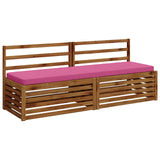 Vidaxl 1-delig bankkussen vught 100% polyester roze 180 x 50 x 5 cm